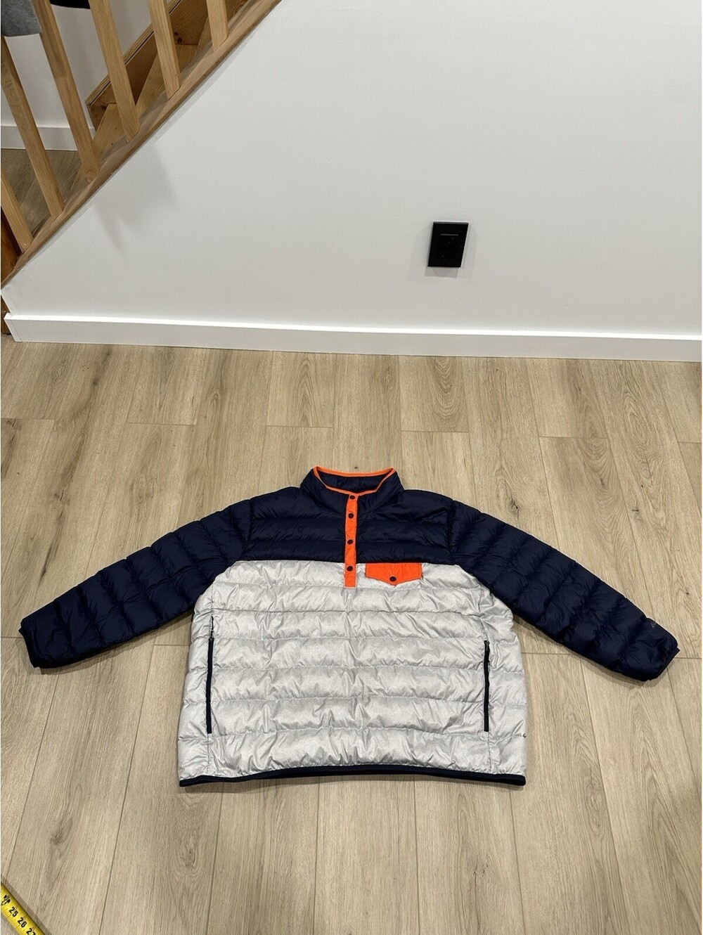 Eddie Bauer Puffer Women’s 3X Stratuslite Goose Down Snap Mock Pullover 650